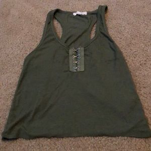 Green crop top